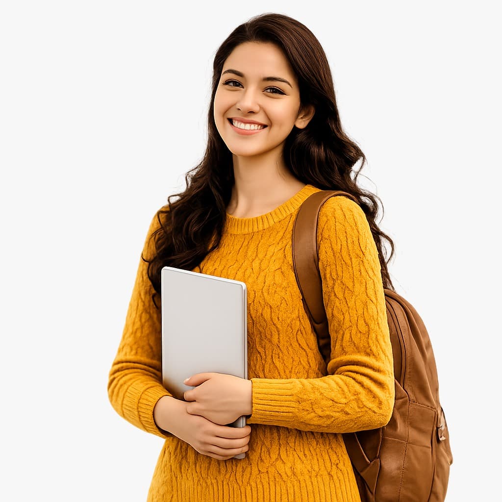 Young professional with laptop ready for career opportunities